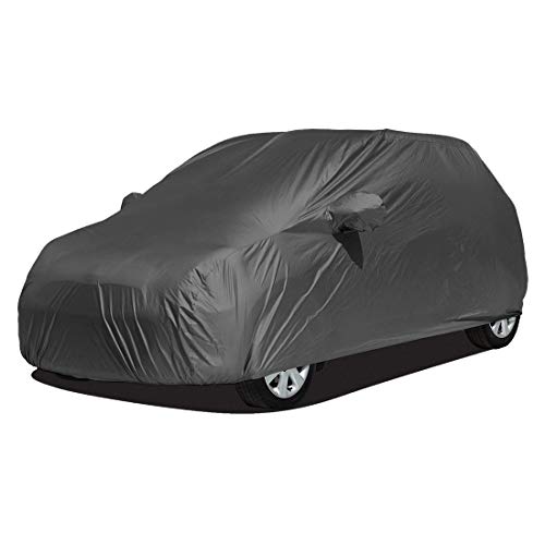AutoFurnish PREMIUM Grey Car Cover – Hyundai Grand i10 | Water Resistant | Dust and Heat Protection | 190T Taffeta | Triple-Stitched | Elastic Bottom| Heavy Buckle | Mirror Pockets | Stylish Car Accessories (Grey)