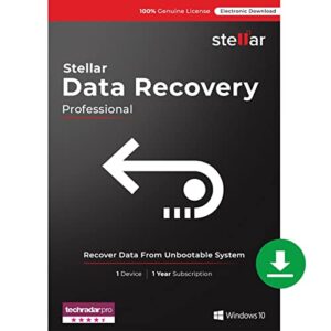 Stellar Data Recovery Software | Windows | Professional | 1 PC 1 Year | Email Delivery