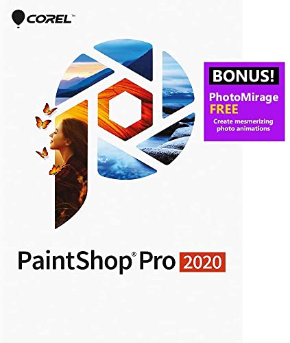 Corel PaintShop Pro 2020 – Photo Editing & Graphic Design Software | Includes Free PhotoMirage Express | For Windows